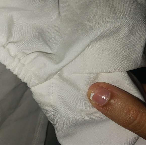 Women sexy white tie puffer elastic long sleeve top - Picture 16 of 16